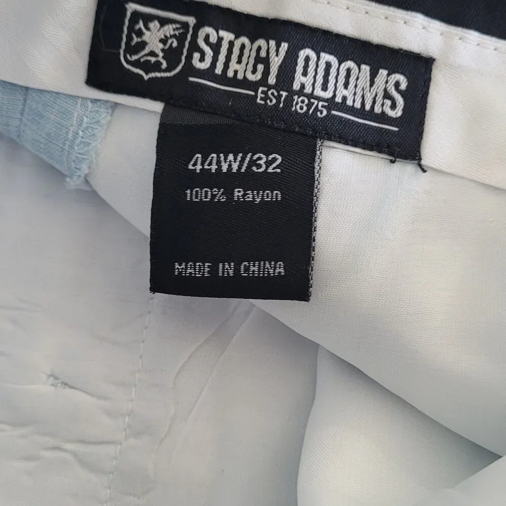 Stacy Adams Pants Men's 44x24 Rayon Trousers Slacks Lightweight SEE DESCRIPTION